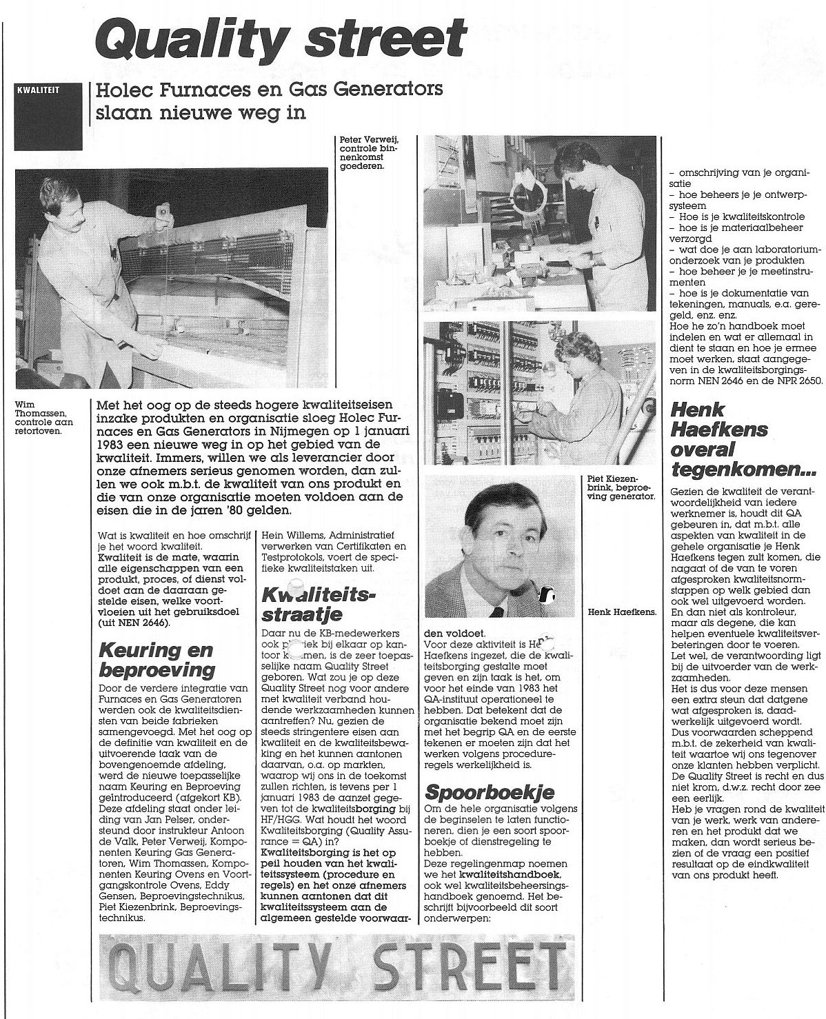 De hele pagina van Smit Gas uit de Holec Krant van 10-10-1983